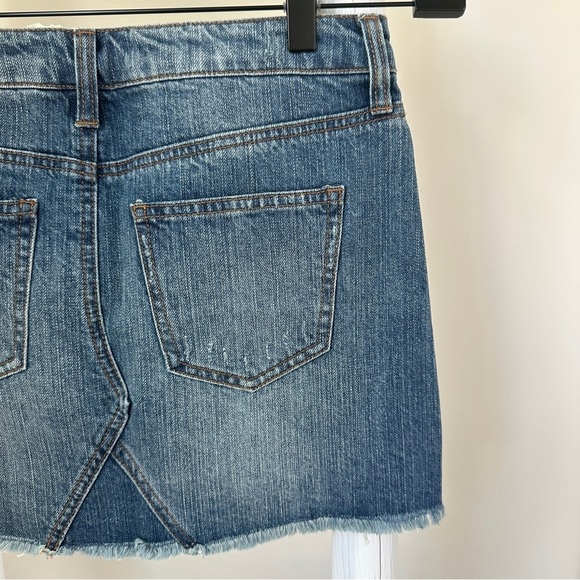 Altar'd State Blue Distressed Denim Mini Skirt Size XS - Picture 4 of 12